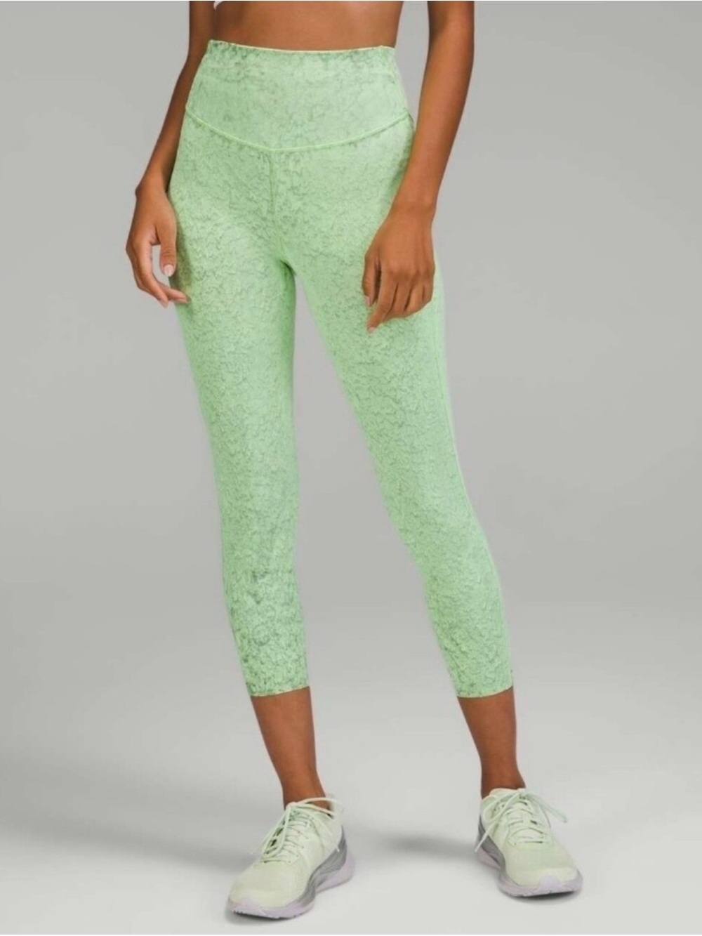 Base Pace High-Rise Crop 23” - City Grit Green Multi